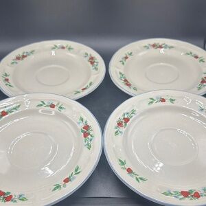Strawberry Dessert Plates- Set of 4
